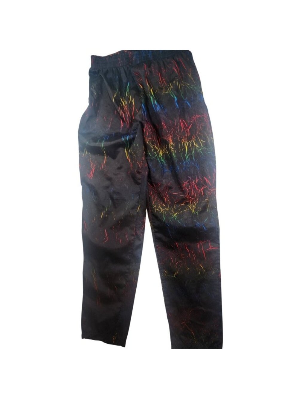 Karuba hammer muscle harem  Vintage Rainbow LightningPrint Joggers Neon 90s Mens